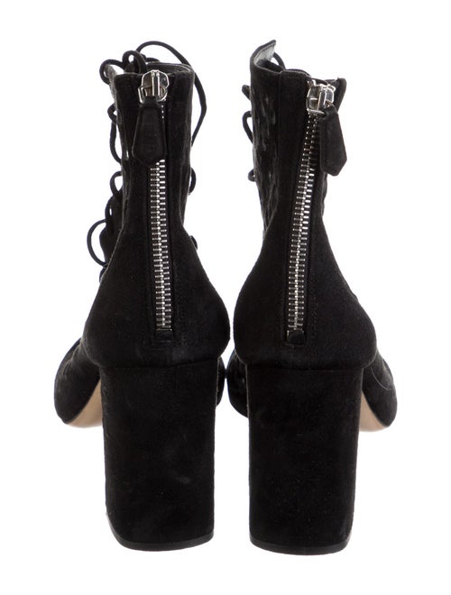 Prada Suede Lasercut Accents Pumps