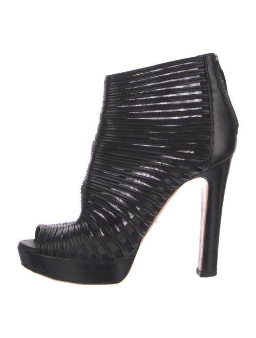 Prada Leather Mesh Accents Pumps