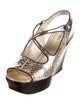 Prada Patent Leather Animal Print Slingback Sandals