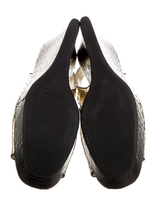 Prada Patent Leather Animal Print Slingback Sandals