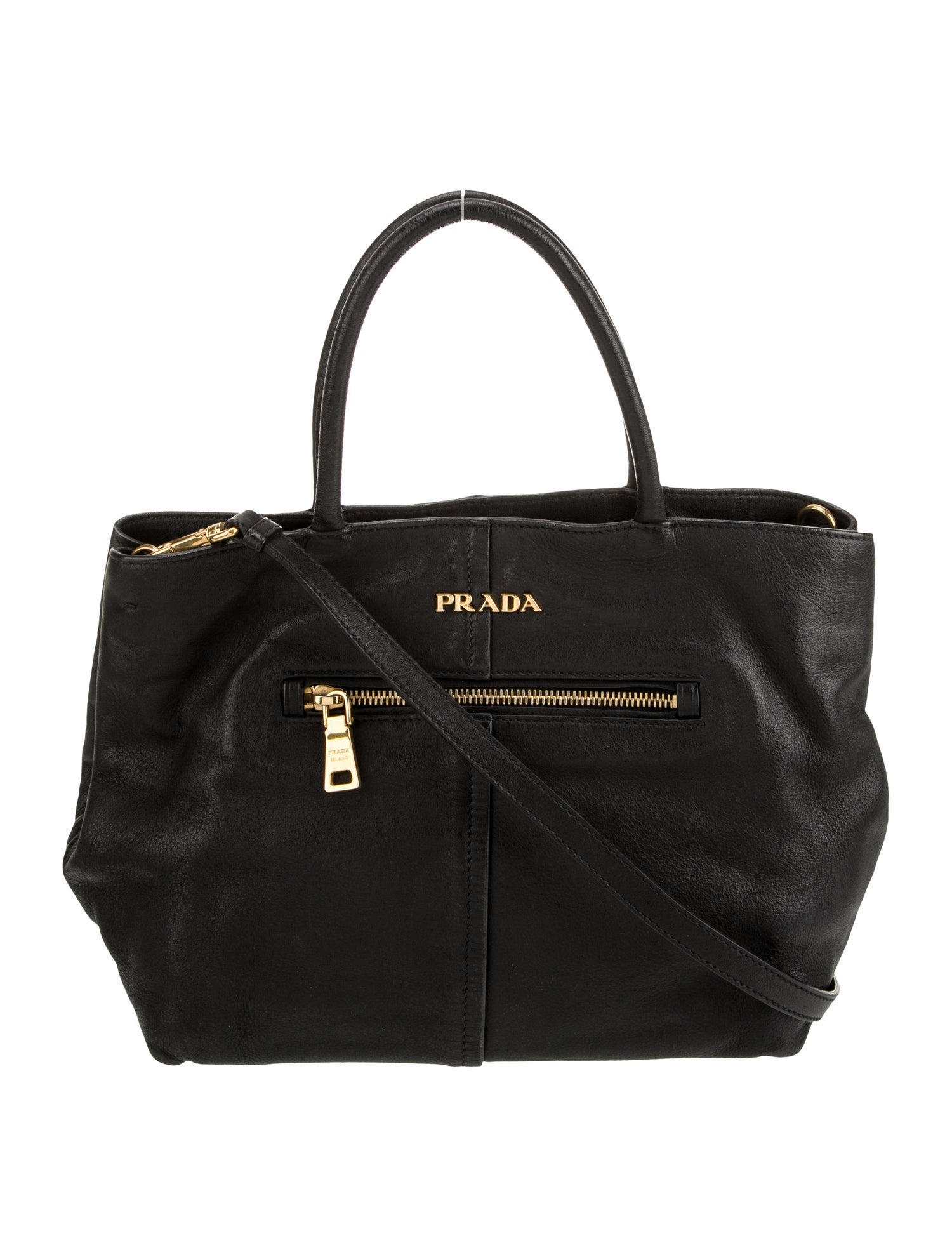 Prada Leather Top Handle Bag