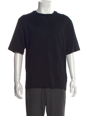 Prada 2025 Enameled Metal Triangle T-Shirt