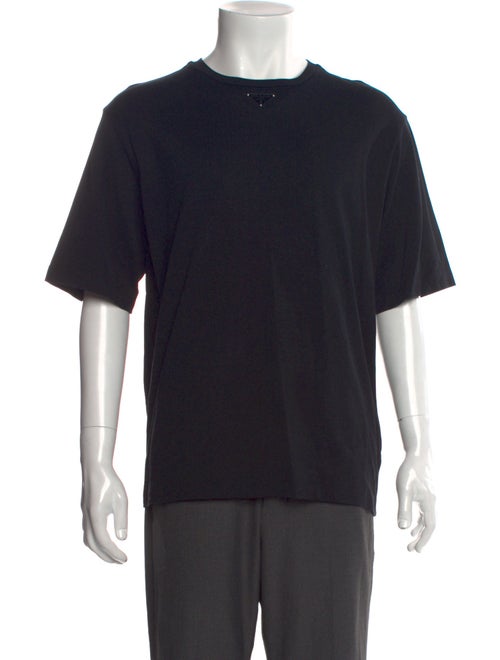 Prada 2025 Enameled Metal Triangle T-Shirt