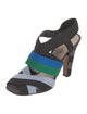 Prada Colorblock Pattern Slingback Sandals