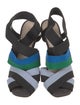 Prada Colorblock Pattern Slingback Sandals