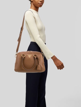 Prada Vitello Daino Leather Top Handle Bag