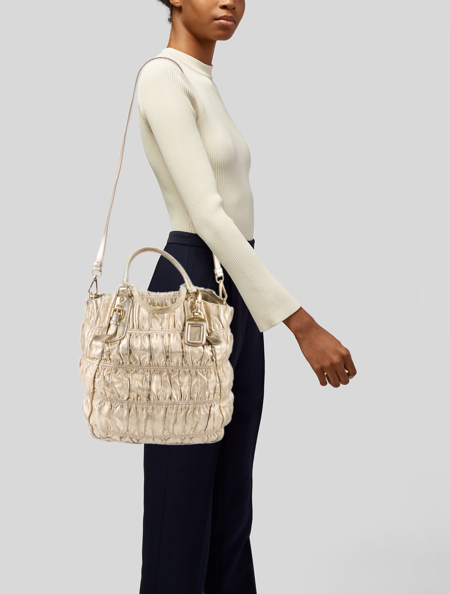 Prada Signature Top Handle Bag