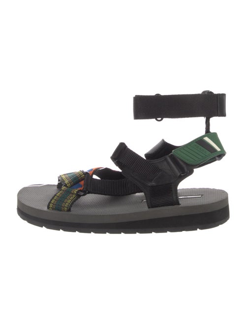 Prada Embroidered Accent Sandals