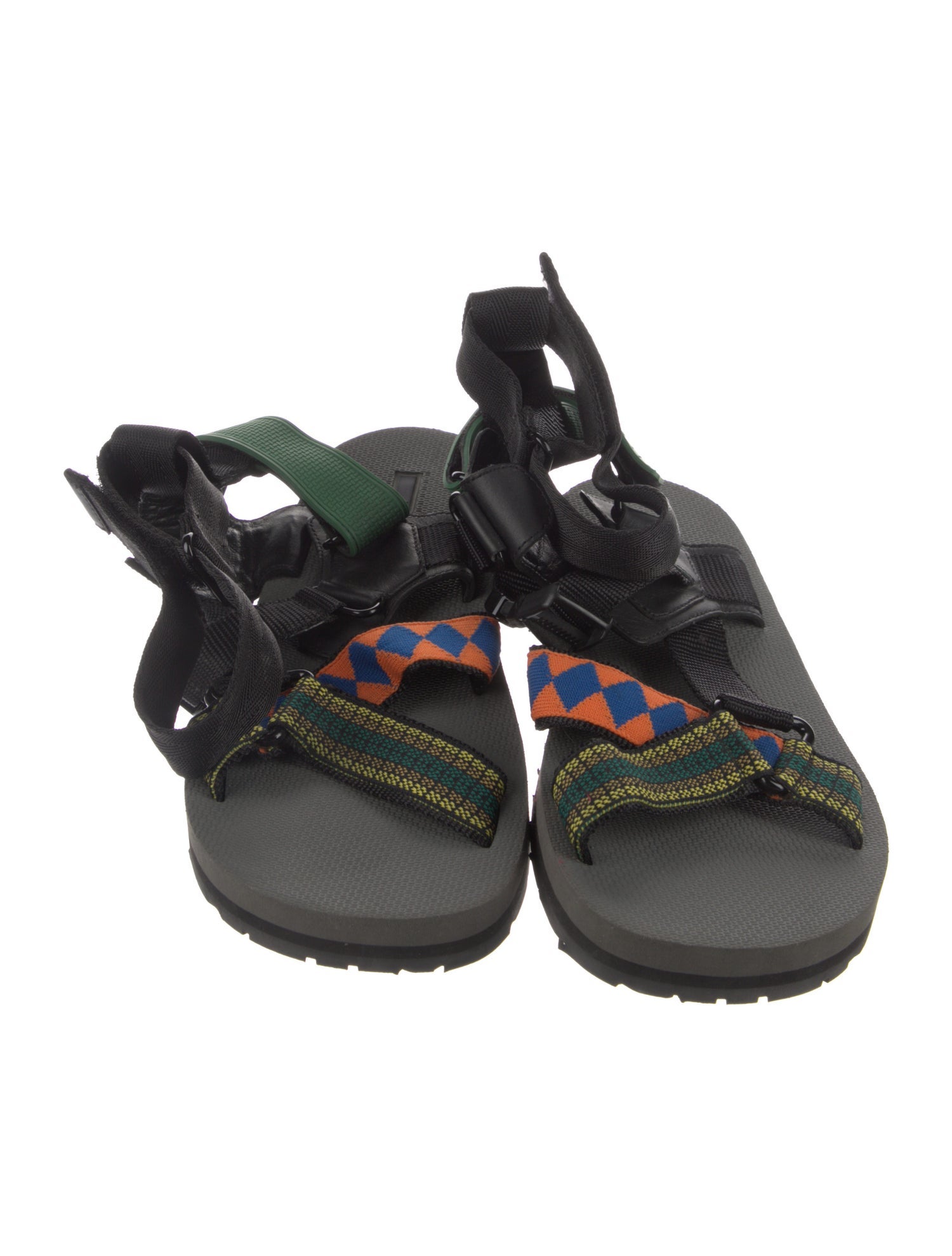 Prada Embroidered Accent Sandals