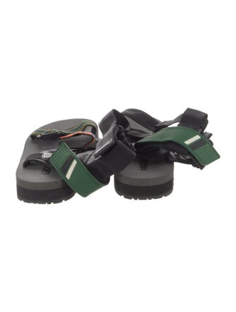 Prada Embroidered Accent Sandals