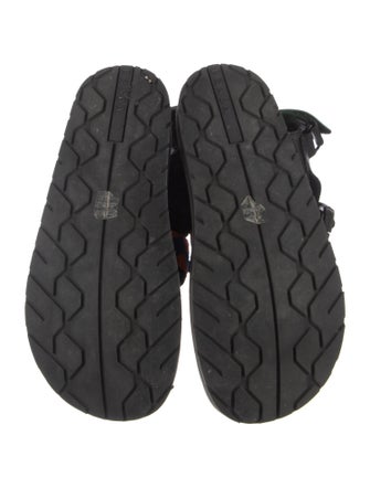 Prada Embroidered Accent Sandals