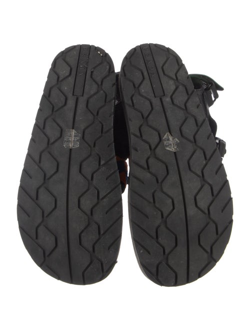 Prada Embroidered Accent Sandals