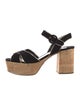 Prada Suede Leather Trim Embellishment Sandals