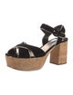 Prada Suede Leather Trim Embellishment Sandals