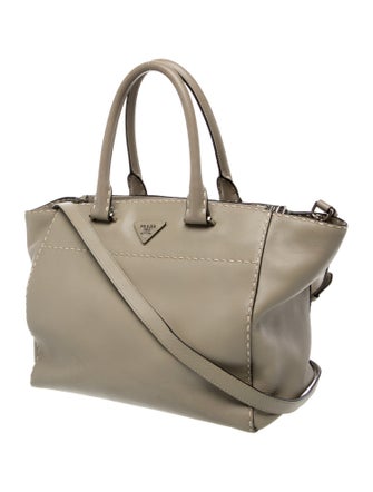 Prada Glace Calf Leather Top Handle Bag