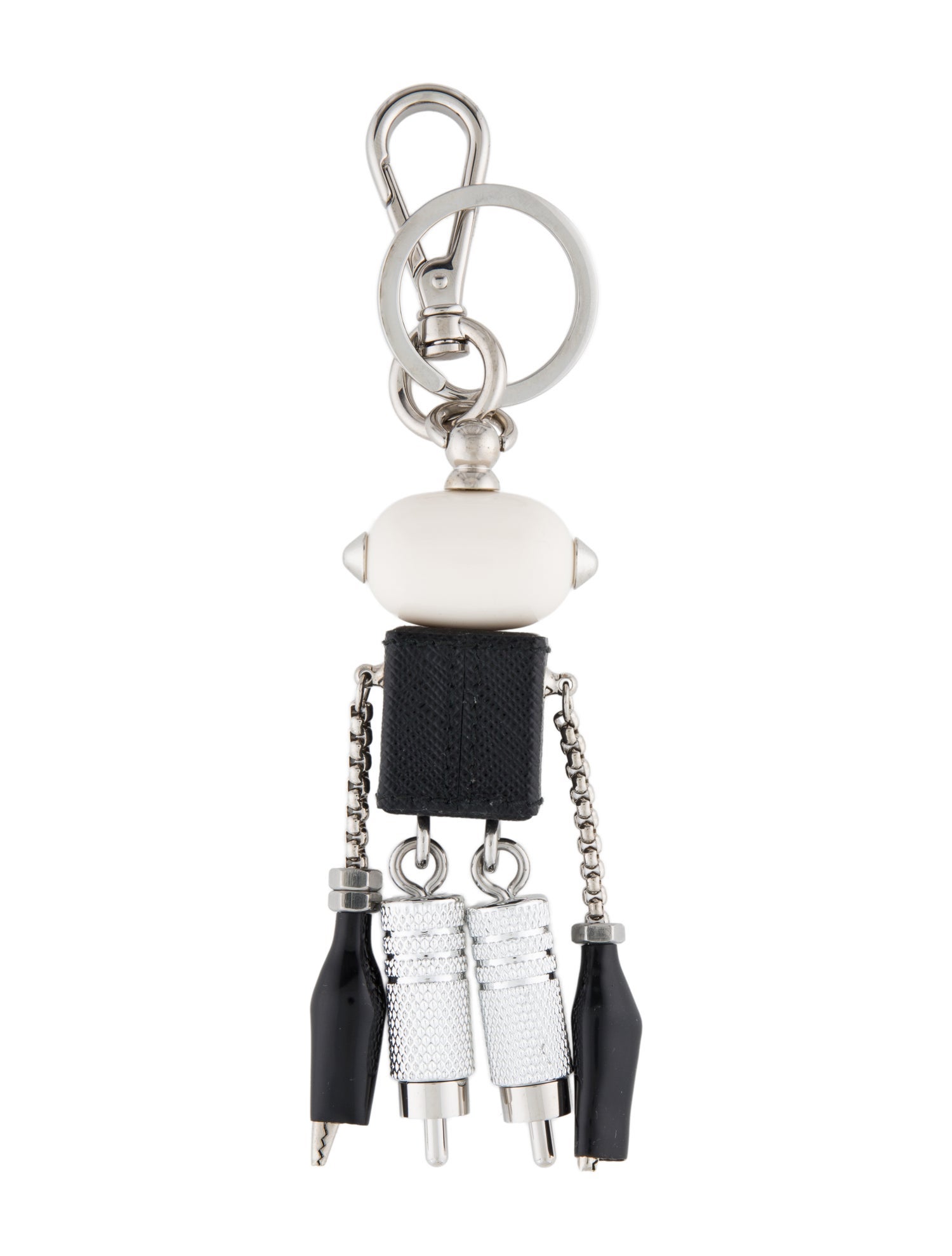 Prada robot saffiano leather keychain w/Tags