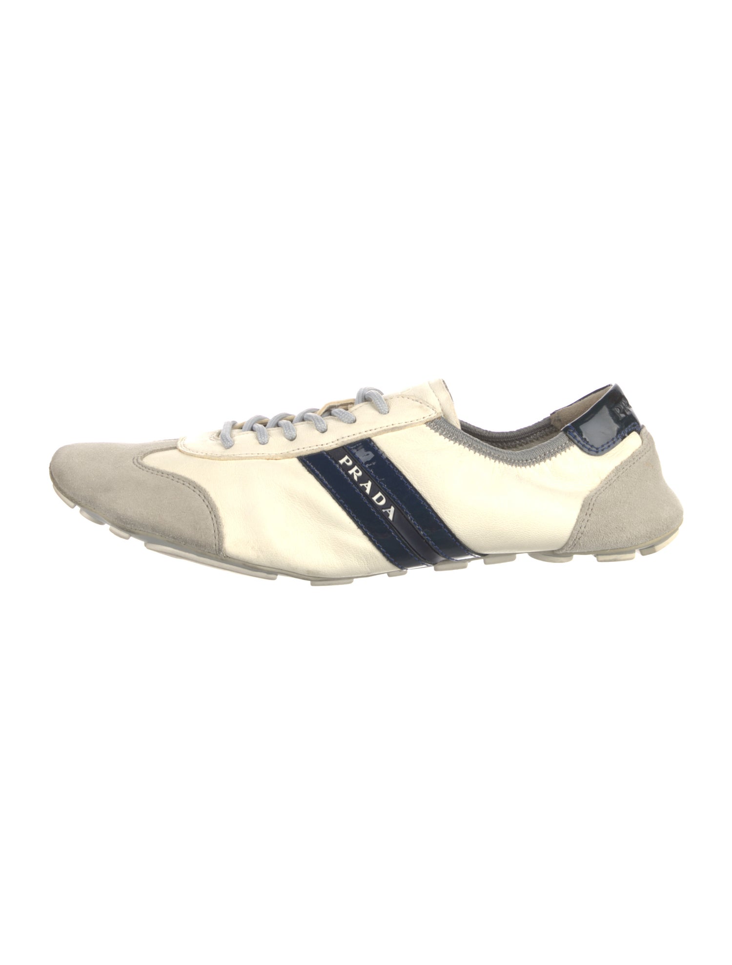 Prada Leather Colorblock Pattern Sneakers