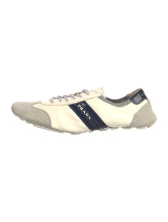 Prada Leather Colorblock Pattern Sneakers
