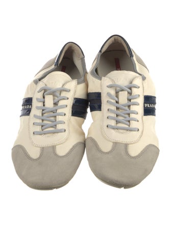 Prada Leather Colorblock Pattern Sneakers
