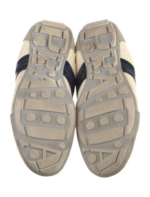 Prada Leather Colorblock Pattern Sneakers