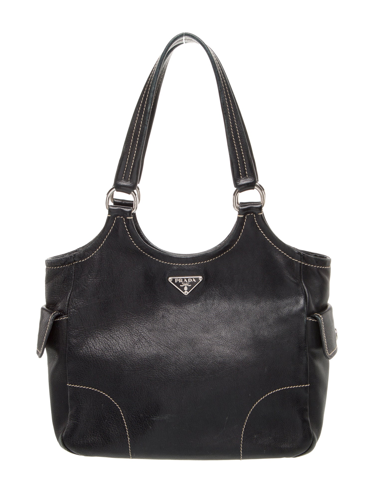 Prada Leather Top Handle Bag