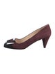 Prada Suede Colorblock Pattern Pumps