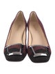 Prada Suede Colorblock Pattern Pumps