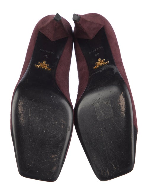 Prada Suede Colorblock Pattern Pumps