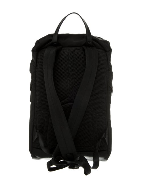 Prada Enameled Metal Triangle Backpack
