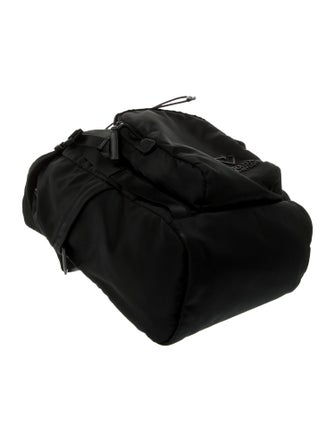 Prada Enameled Metal Triangle Backpack