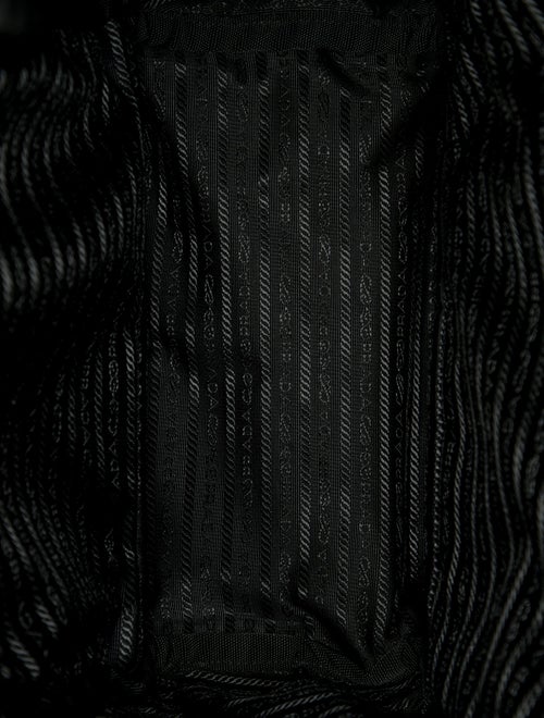 Prada Enameled Metal Triangle Backpack