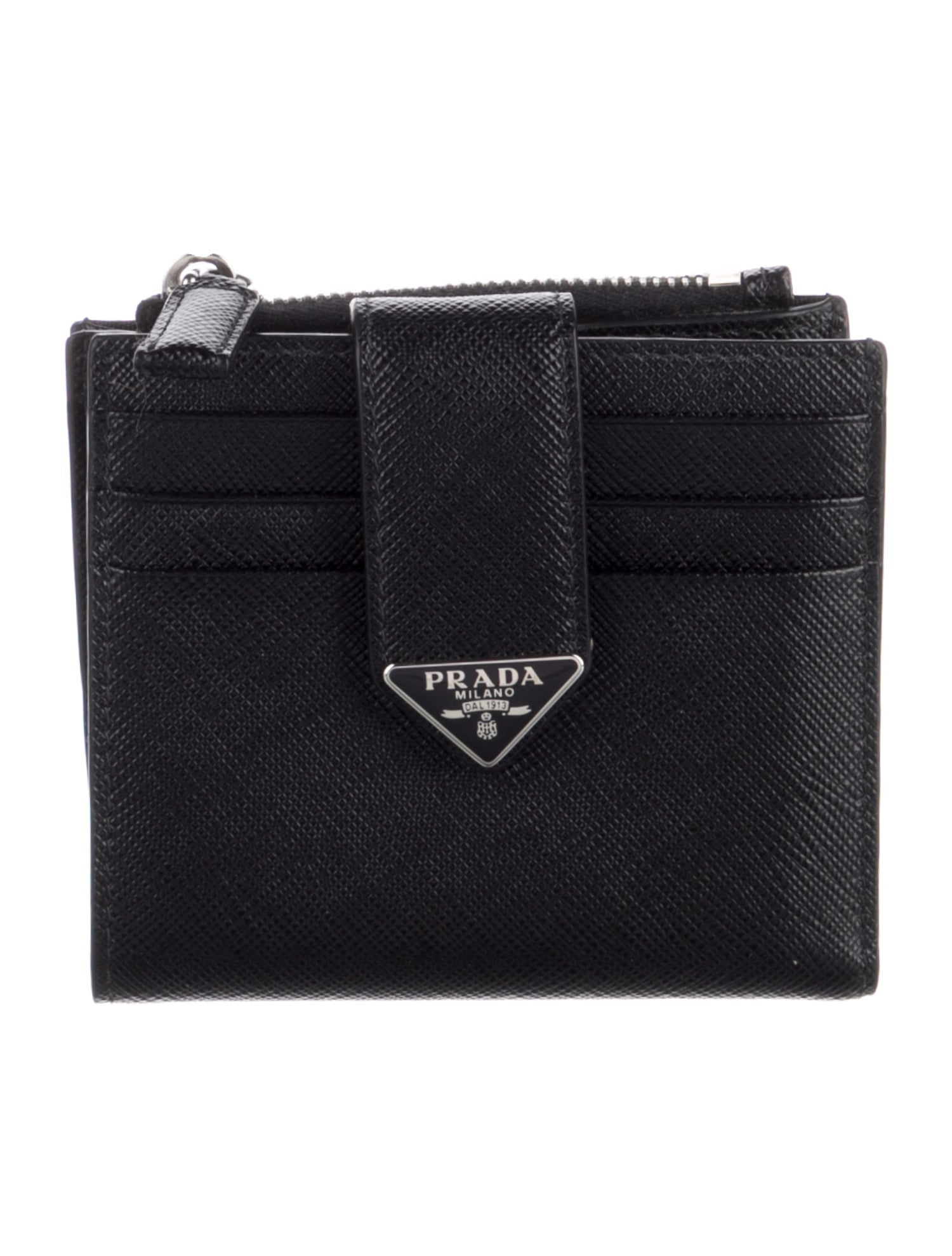 Prada Saffiano Cuir Leather Compact Wallet