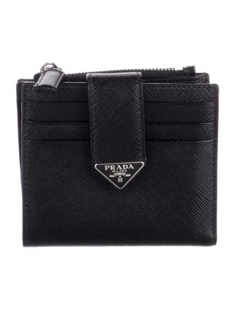 Prada Saffiano Cuir Leather Compact Wallet