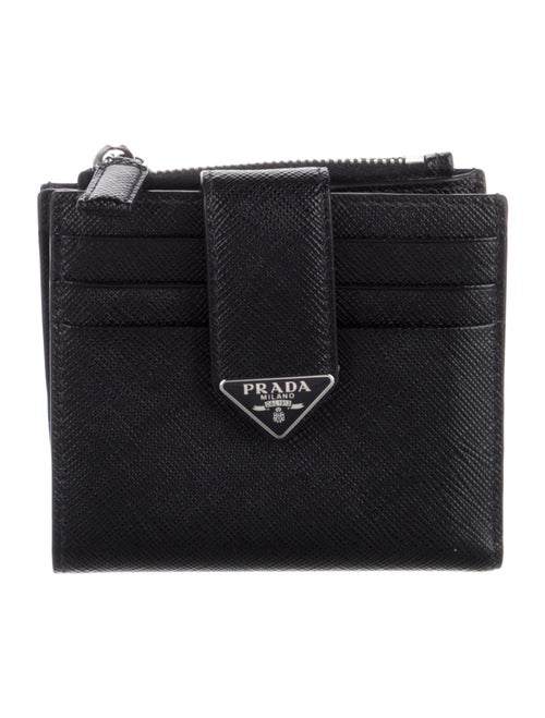 Prada Saffiano Cuir Leather Compact Wallet