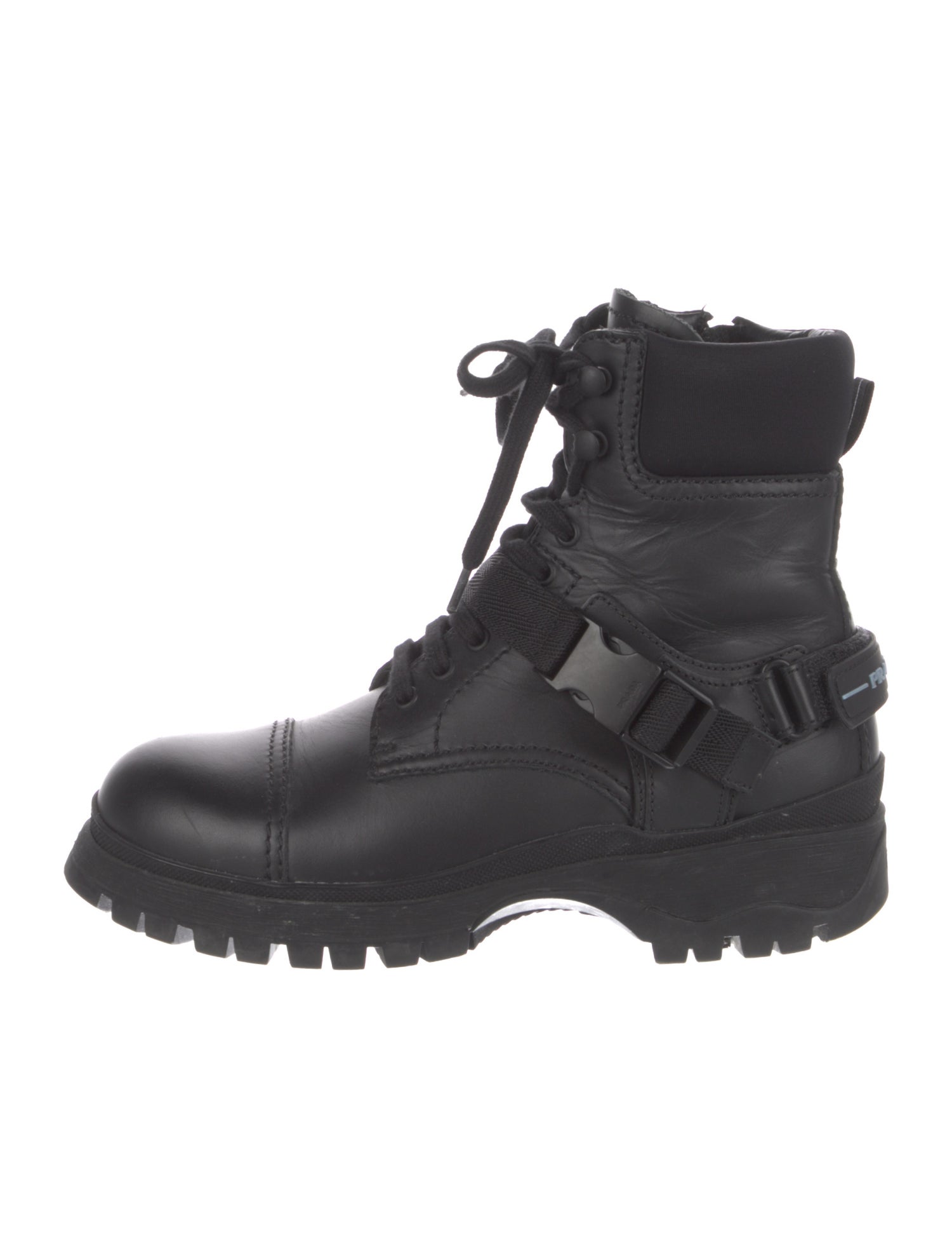 Prada Leather Combat Boots