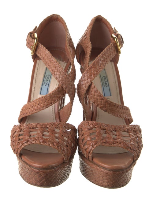 Prada Leather Patterned Pumps