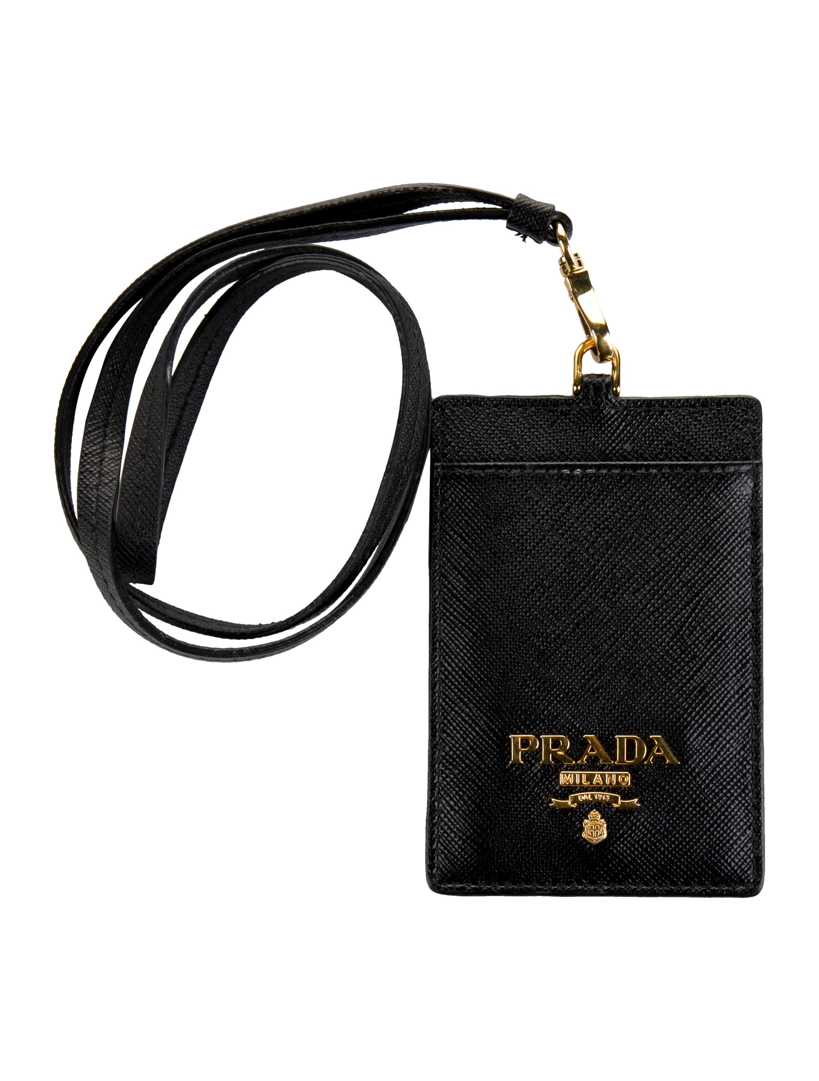 Prada Saffiano Leather Badge Holder