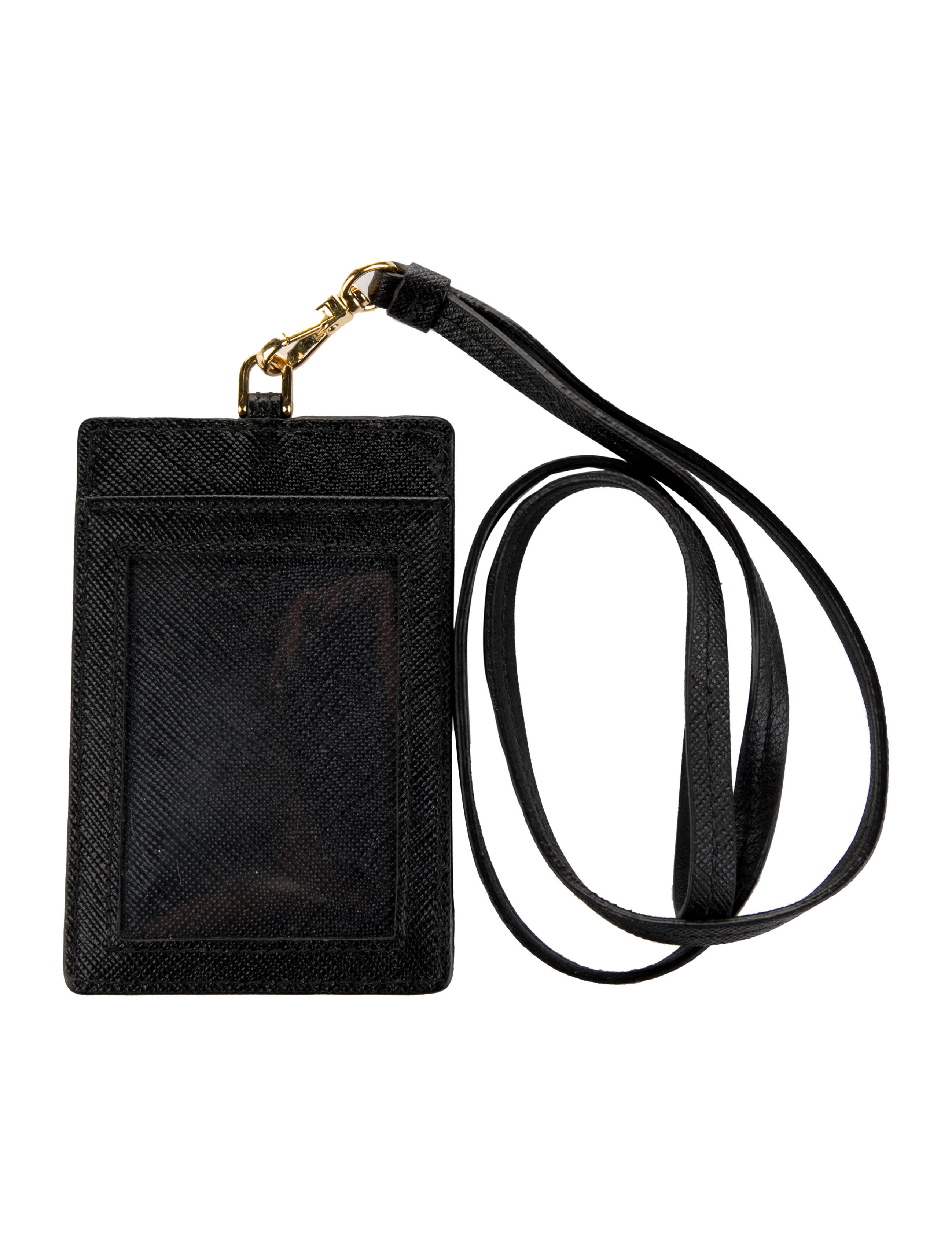 Prada Saffiano Leather Badge Holder