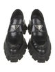 Prada Leather Embroidered Accent Oxfords