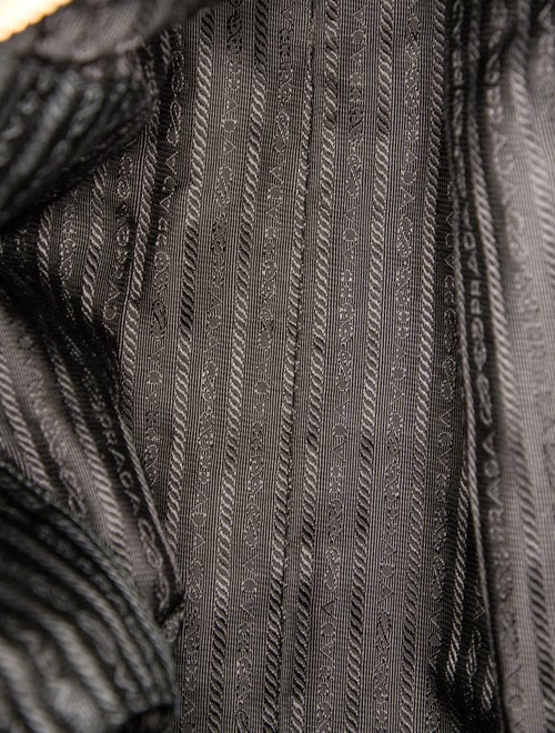 Prada Enameled Metal Triangle Shoulder Bag