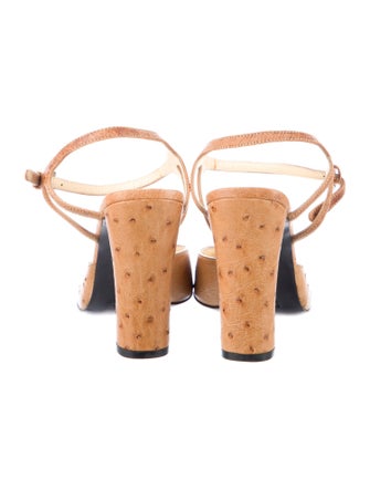 Prada Ostrich Slingback Pumps