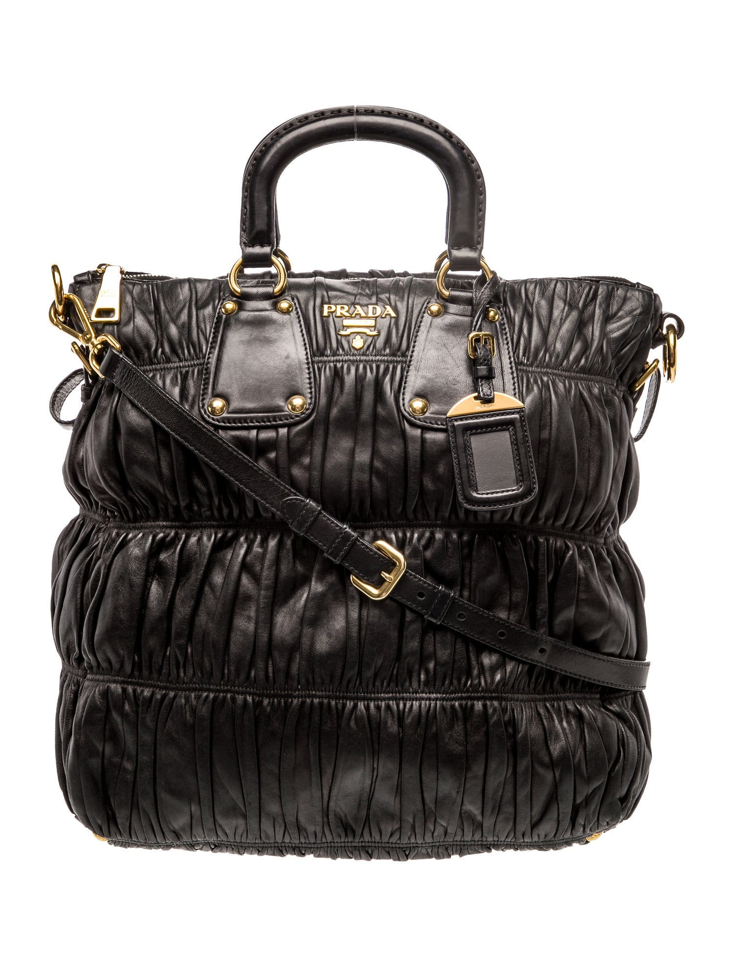 Prada Nappa Gaufre Leather Top Handle Bag