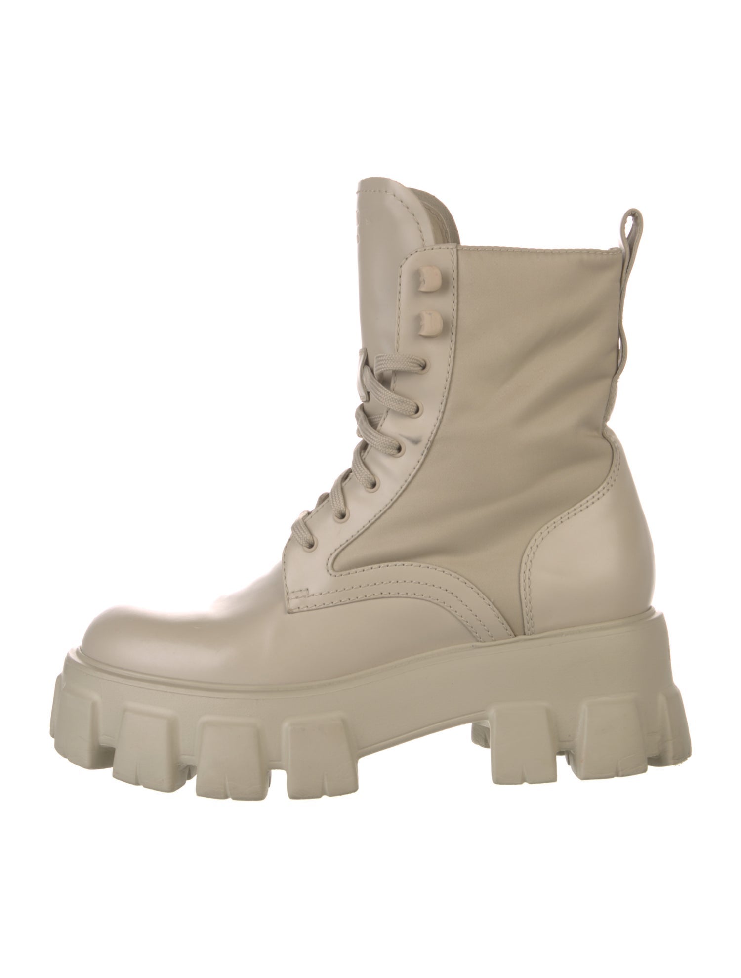 Prada Leather Combat Boots