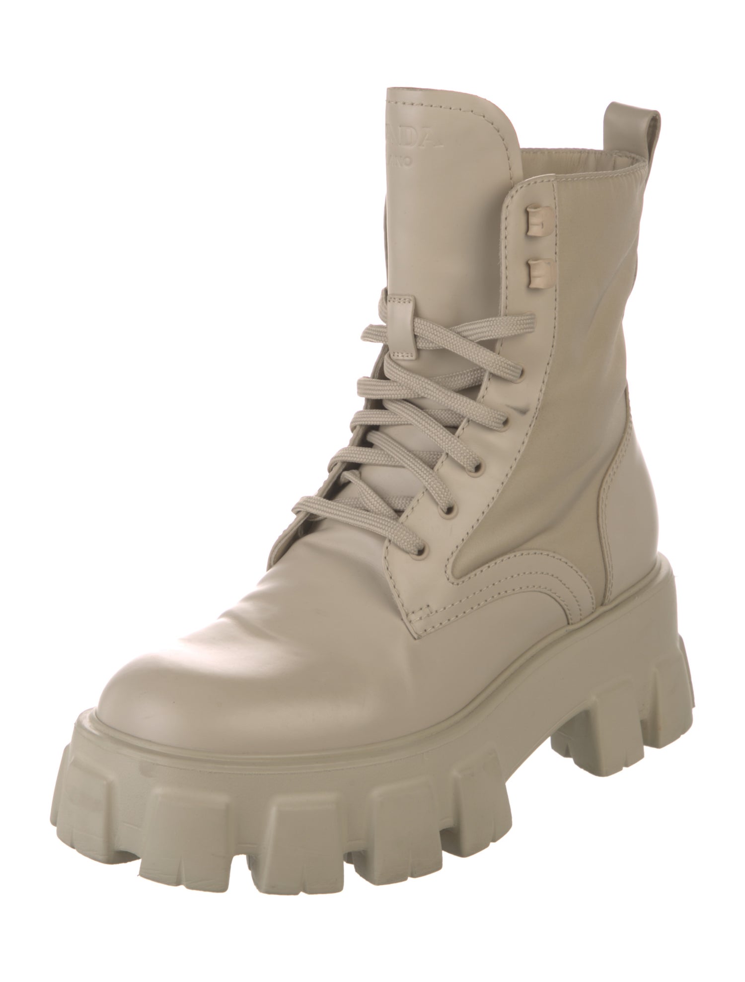 Prada Leather Combat Boots