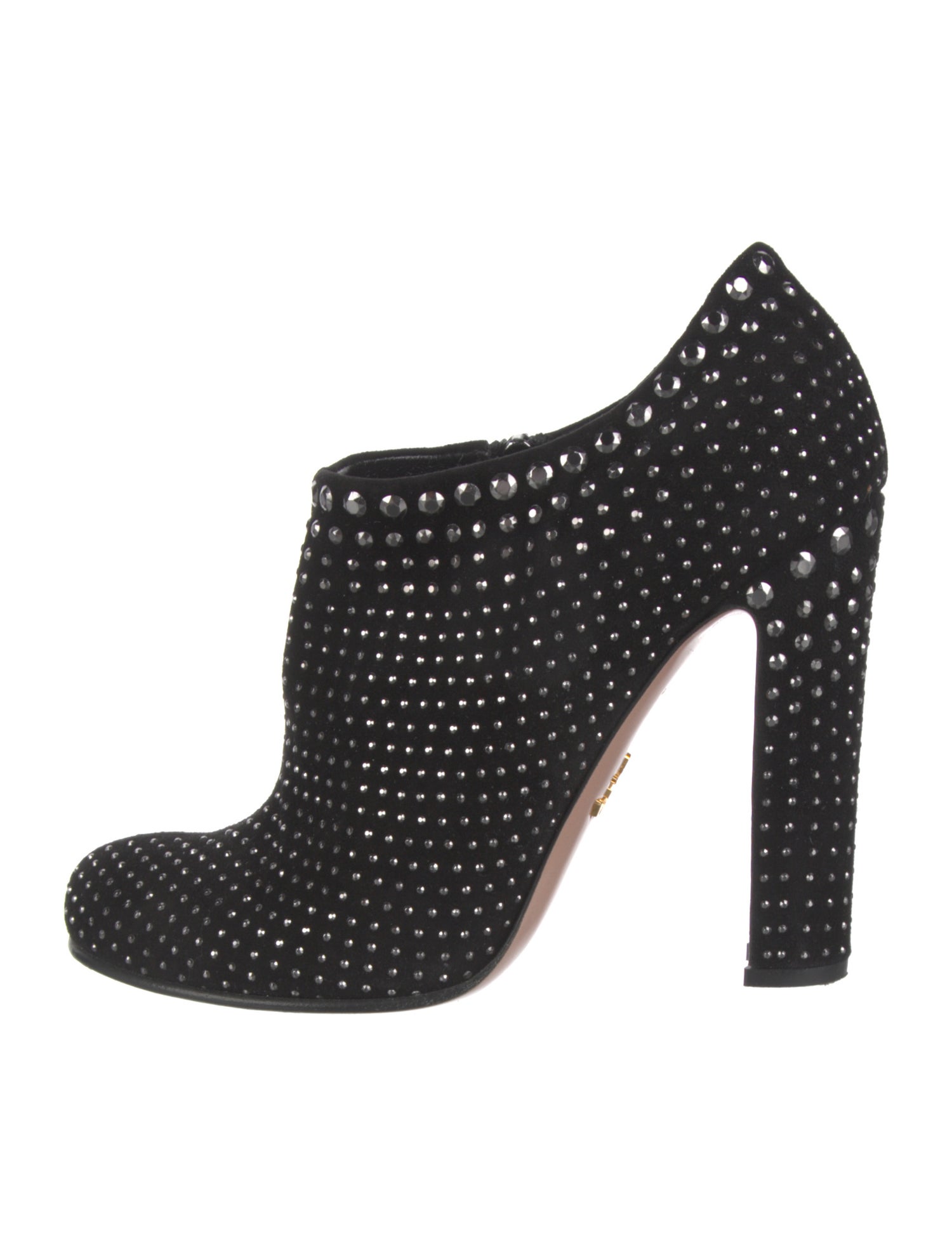 Prada Suede Studded Accents Pumps