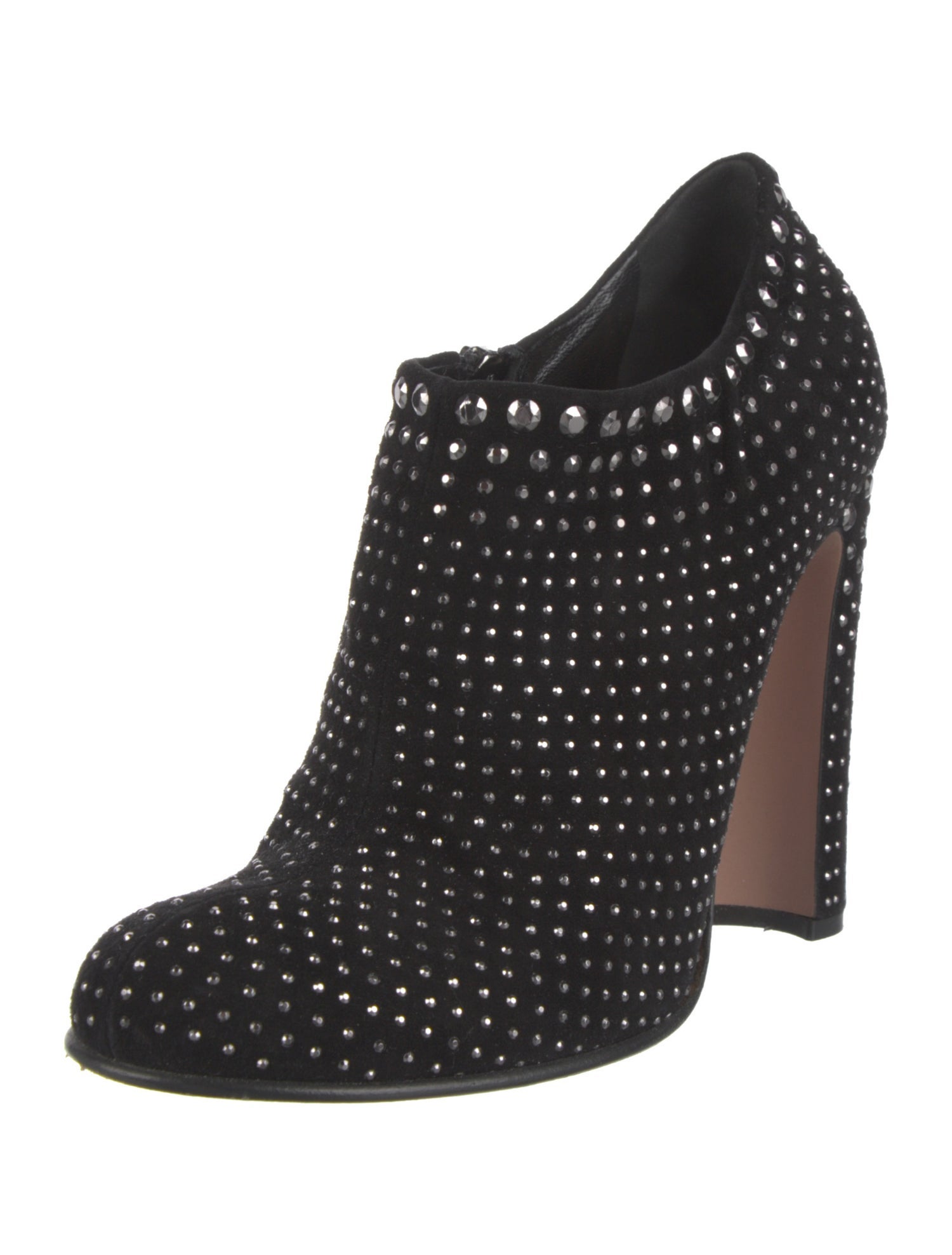 Prada Suede Studded Accents Pumps