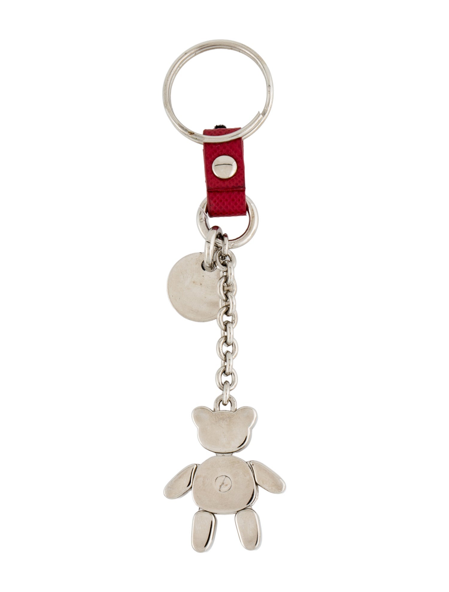 Prada Silver Teddy Bear Keychain