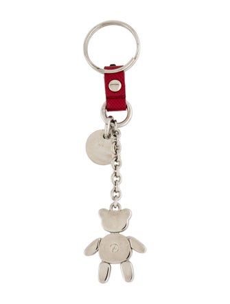 Prada Silver Teddy Bear Keychain