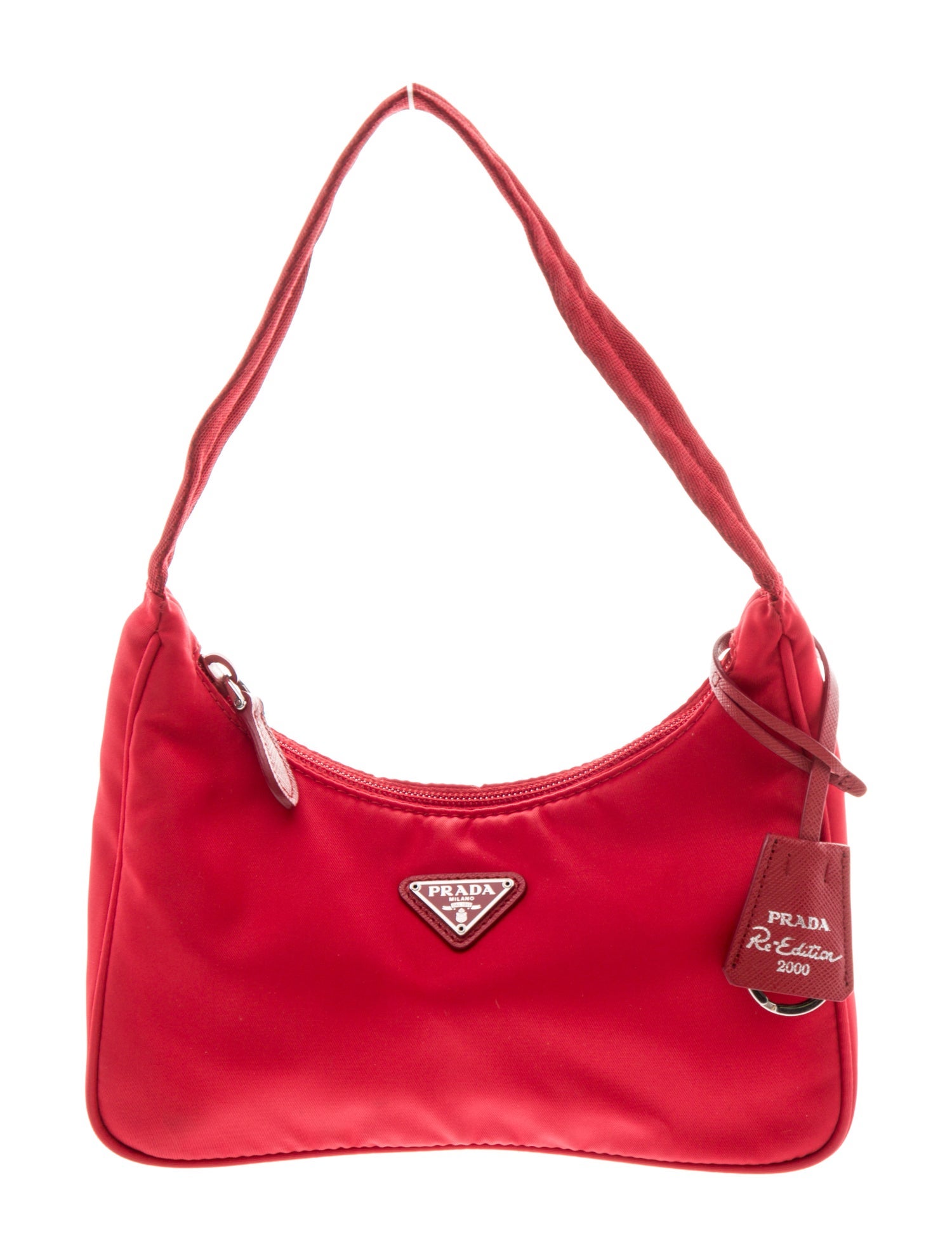 Prada Enameled Metal Triangle Re-Edition 2000