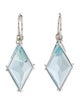 Prada Triangle Charm Glass Drop Earrings
